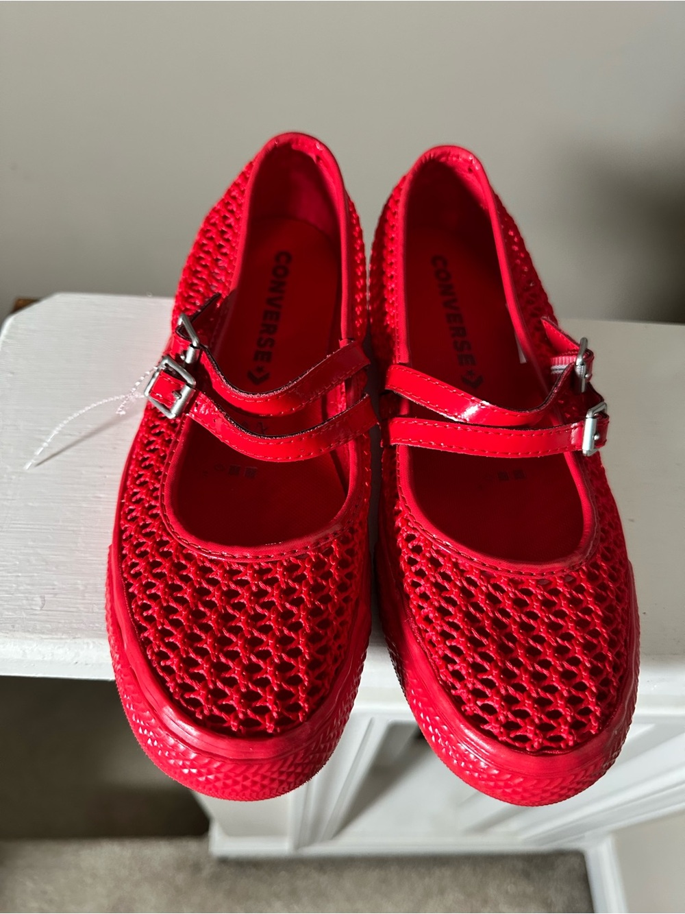 Converse Red Mary Jane Sneakers